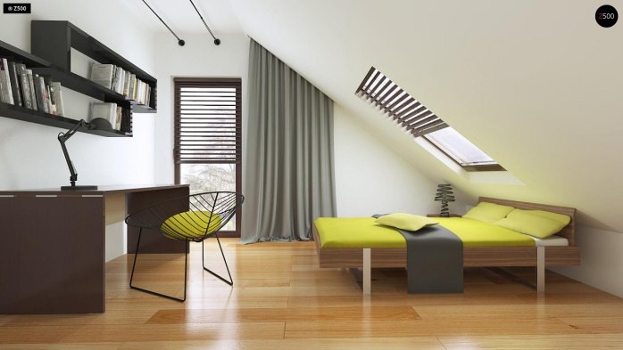 Проект дома U101 D GL - 17 С мансардным этажом дома в Украине