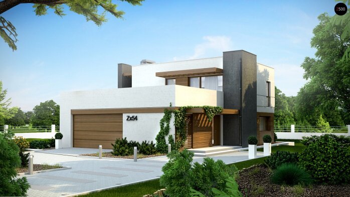 Проєкт будинку Ux54 - Двоповерхові дома в Україні