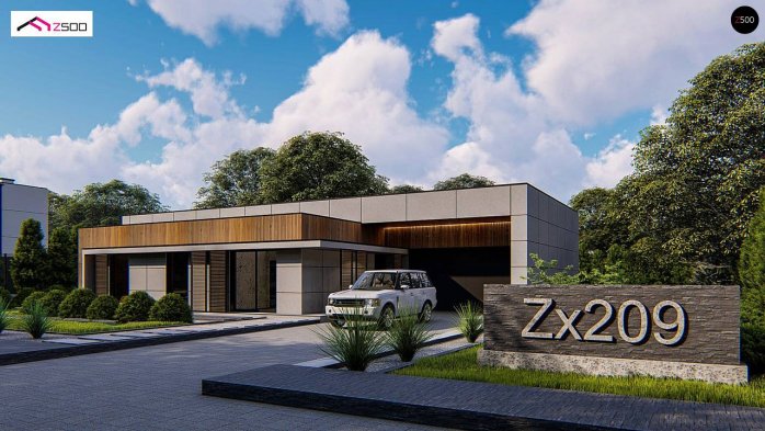 Проєкт будинку Ux209 - Одноповерхові дома в Україні