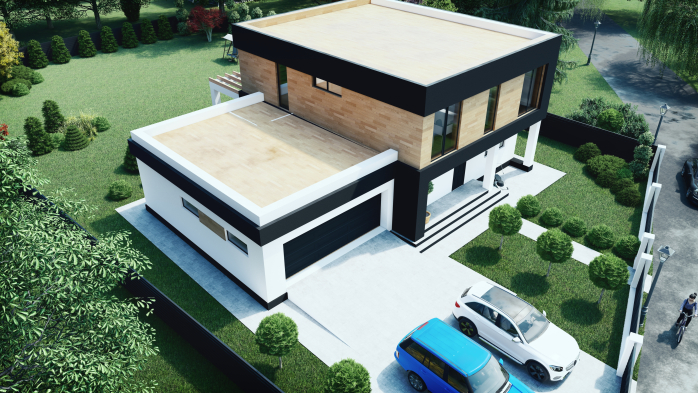 Проєкт будинку DBT 330 - Двоповерхові дома в Україні