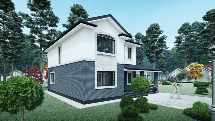 Проект дома DBT 268-2 - 2 Двухэтажные дома в Украине