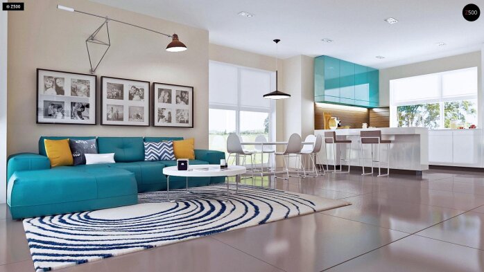 Проєкт будинку U92 GL - З мансардним поверхом дома в Україні