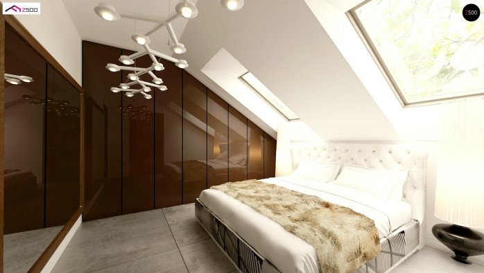 Проект дома U316 p - 7 С мансардным этажом дома в Украине