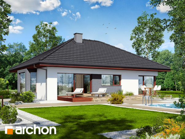 Проект дома Дом под красной рябиной (Н) вер.2 - 2 Одноэтажные дома в Украине