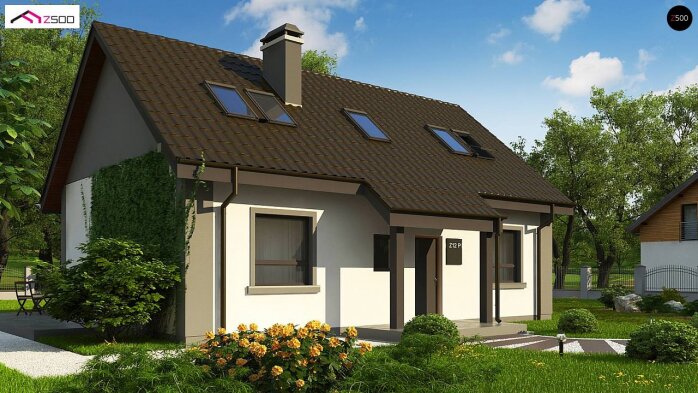 Проект дома U12 P - 3 С мансардным этажом дома в Украине