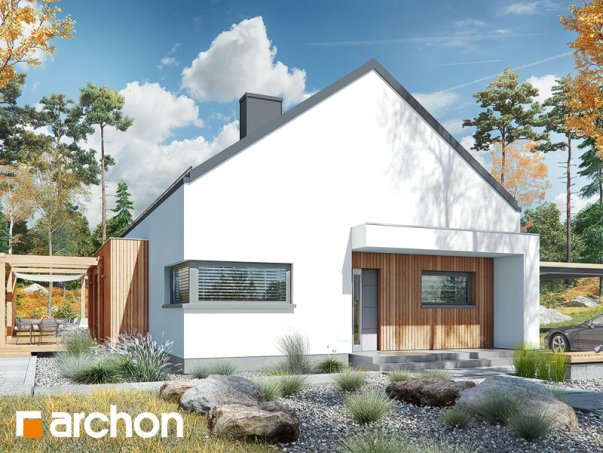 Проект дома Дом под сверками 3 вер. 2 - 2 С мансардным этажом дома в Украине