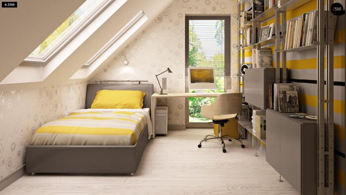 Проєкт будинку U216 - З мансардним поверхом дома в Україні