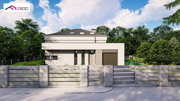 Проєкт будинку U495 - З мансардним поверхом дома в Україні