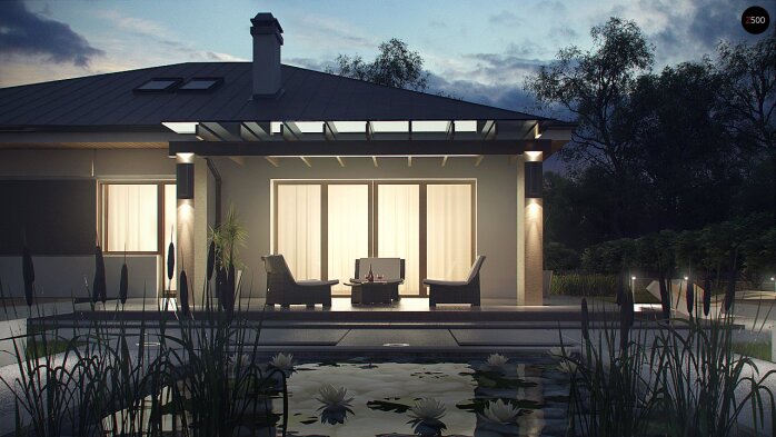 Проєкт будинку U158 - Одноповерхові дома в Україні