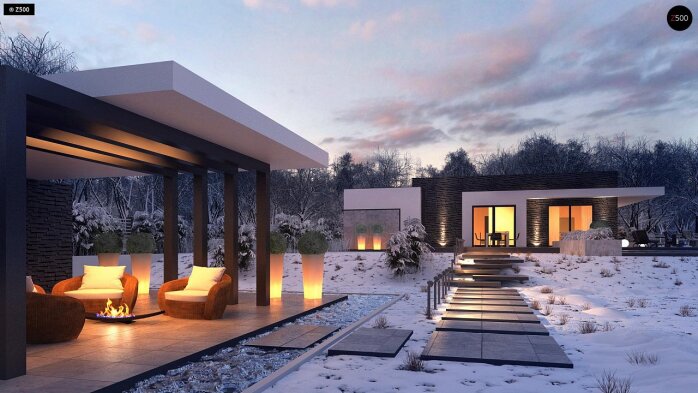 Проєкт будинку Ux96 - Одноповерхові дома в Україні