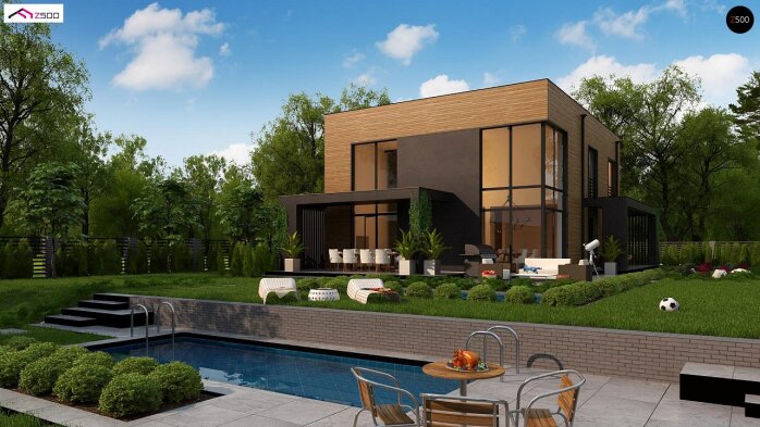 Проєкт будинку Ux93 - Двоповерхові дома в Україні