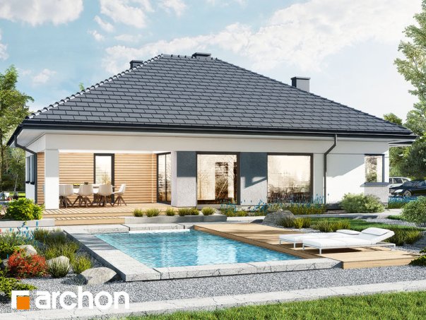 Проект дома Дом в ренклодах 15 (Г2) - 2 Одноэтажные дома в Украине