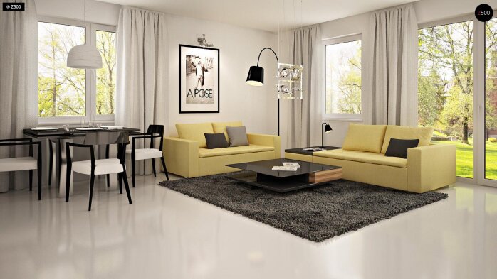 Проект дома U119 - 3 С мансардным этажом дома в Украине