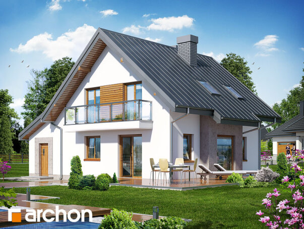 Проєкт будинку Будинок в рододендронах 4 (H) - З мансардним поверхом дома в Україні