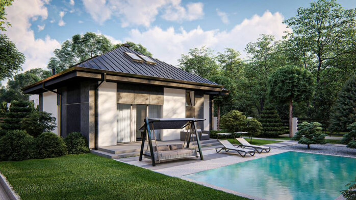 Проект дома U482 - 3 С мансардным этажом дома в Украине