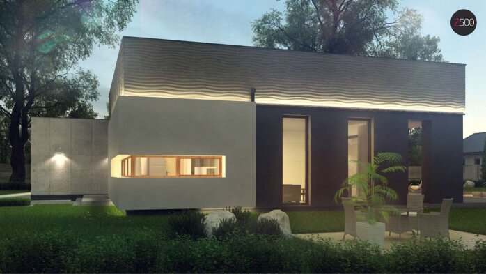 Проєкт будинку Ux56 - Одноповерхові дома в Україні