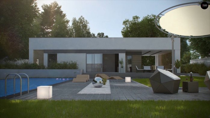 Проєкт будинку Ux117 - Одноповерхові дома в Україні