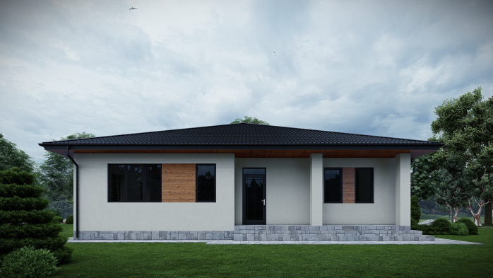 Проект дома DBT 621 - 4 Одноэтажные дома в Украине