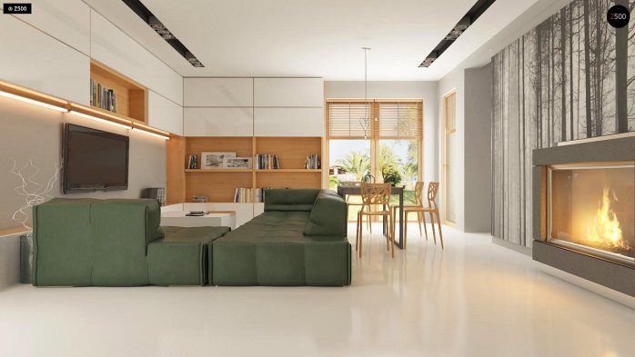 Проект дома Ux49 minus - 4 Одноэтажные дома в Украине