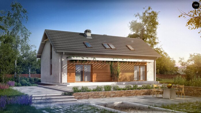 Проект дома U187 - 2 С мансардным этажом дома в Украине