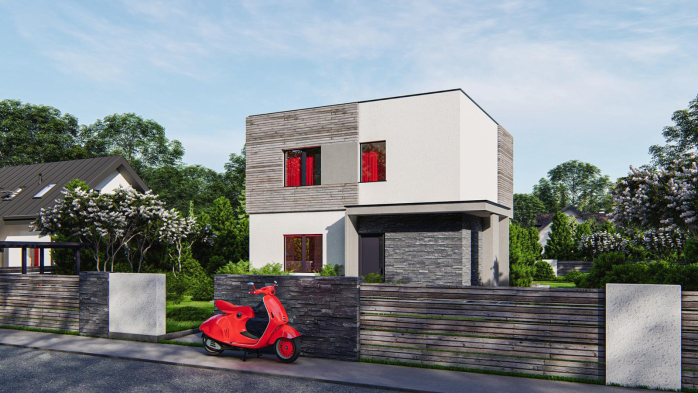 Проєкт будинку Ux554 el - Двоповерхові дома в Україні