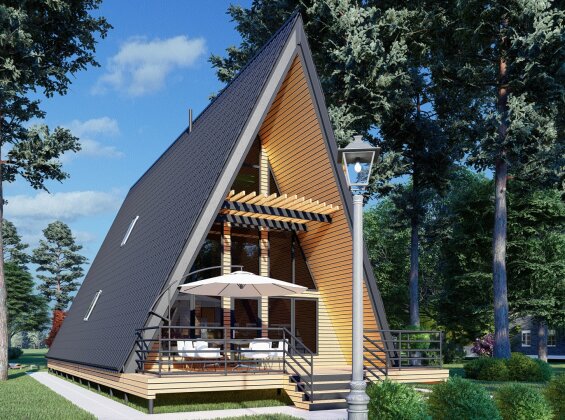 Проект будинку з мансардою DBT 460