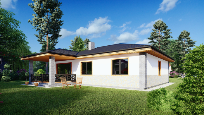 Проєкт будинку DBT 403 - Одноповерхові дома в Україні
