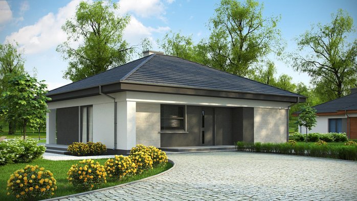Проект дома U332 D v1 - 3 Одноэтажные дома в Украине