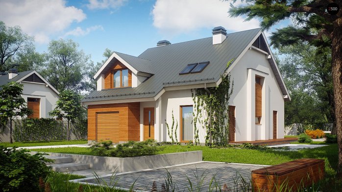 Проєкт будинку U246 - З мансардним поверхом дома в Україні