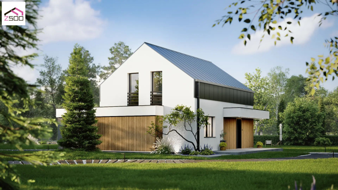 Проект дома U504 - 3 С мансардным этажом дома в Украине