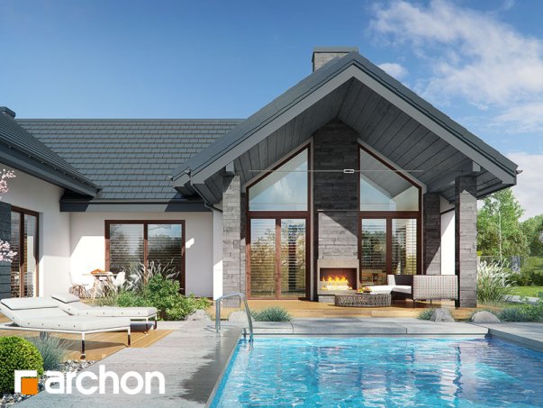 Проект дома Дом в кливиях 6 (Г2) - 1 Одноэтажные дома в Украине