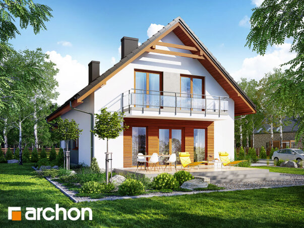 Проект дома Дом в рододендронах 16 - 2 С мансардным этажом дома в Украине