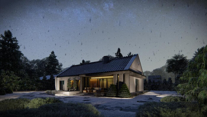 Проект дома U522 - 5 Одноэтажные дома в Украине