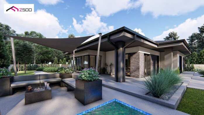 Проєкт будинку U425 - Одноповерхові дома в Україні