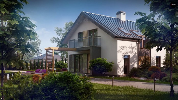 Проект дома U245 - 3 С мансардным этажом дома в Украине