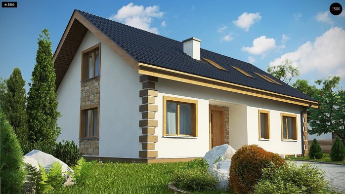 Проект дома U343 - 5 С мансардным этажом дома в Украине