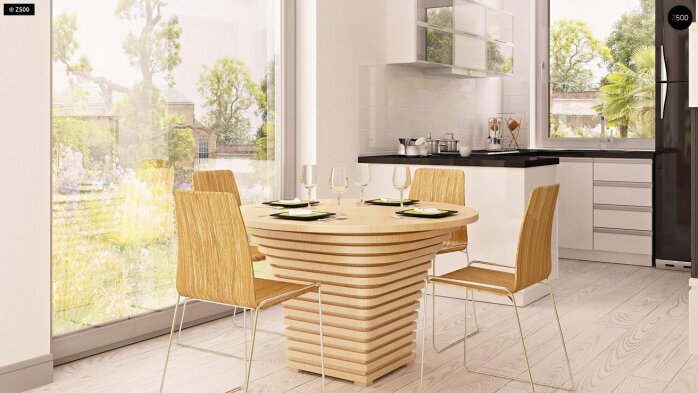 Проєкт будинку U216 GL - З мансардним поверхом дома в Україні