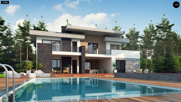 Проєкт будинку Ux107 - Двоповерхові дома в Україні