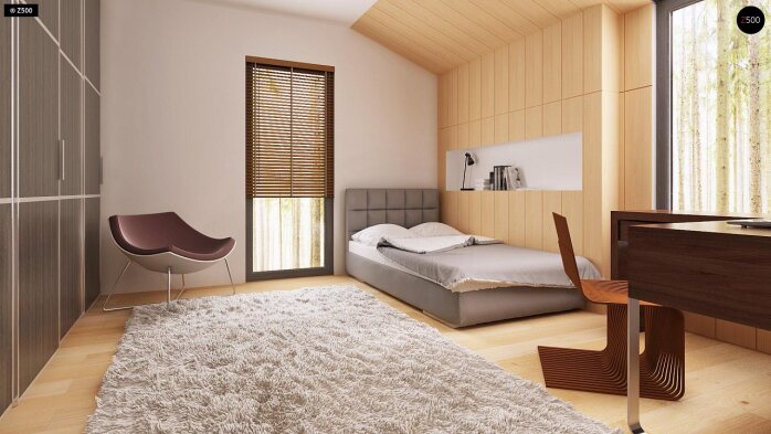 Проєкт будинку Ux40 - З мансардним поверхом дома в Україні