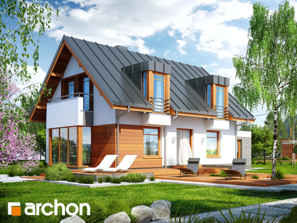 Проект дома Дом в пассифлоре вер.2 - 2 С мансардным этажом дома в Украине