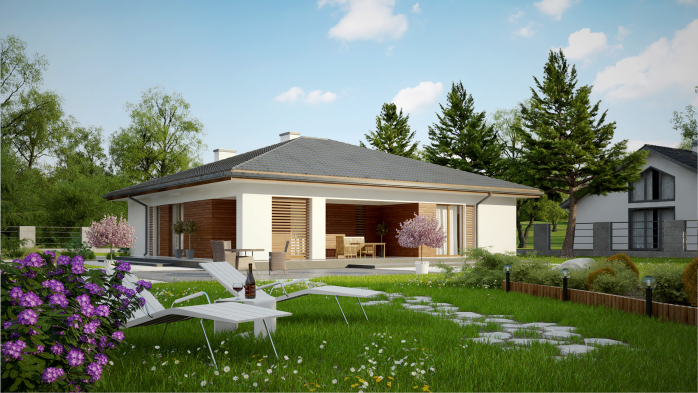 Проект дома U321 v1 - 3 Одноэтажные дома в Украине