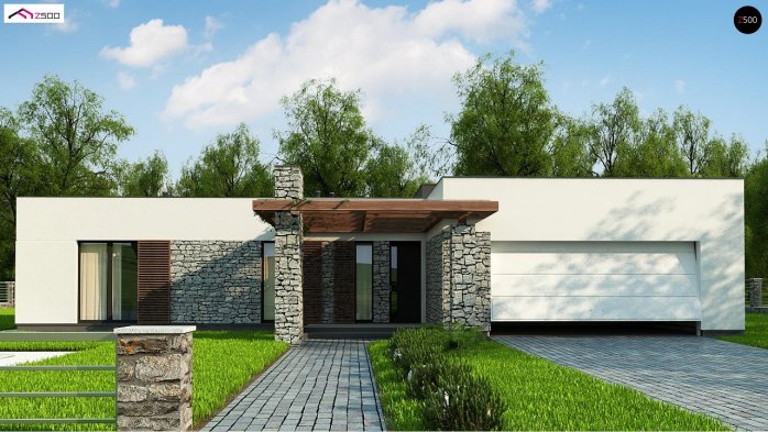 Проєкт будинку Ux137 - Одноповерхові дома в Україні