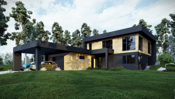 Проєкт будинку DBT 556 - Двоповерхові дома в Україні