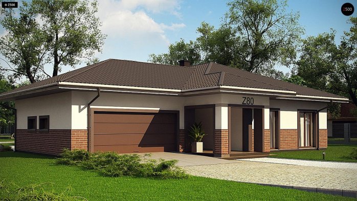 Проєкт будинку U80 A - Одноповерхові дома в Україні