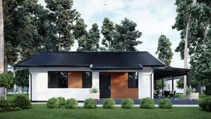 Проєкт будинку DBT 552 - Одноповерхові дома в Україні