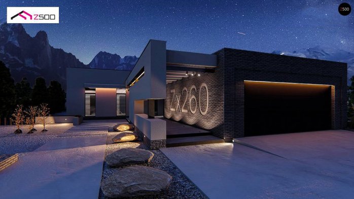 Проєкт будинку Ux260 - Одноповерхові дома в Україні