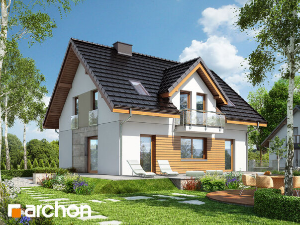 Проект дома Дом в клубнике 3 - 2 С мансардным этажом дома в Украине