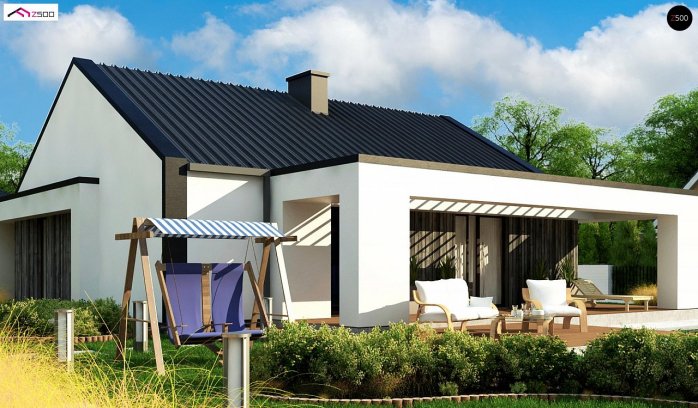 Проект дома U381 - 4 Одноэтажные дома в Украине
