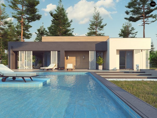 Проєкт будинку Ux65 + - Одноповерхові дома в Україні