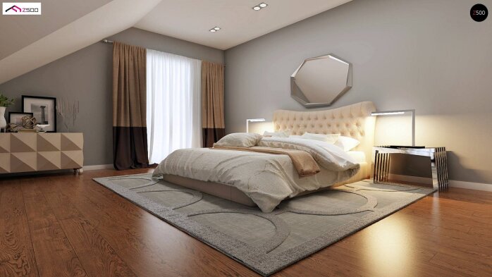 Проєкт будинку U128 - З мансардним поверхом дома в Україні